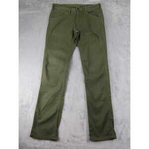 Bonobos Stretch Pants Men 32x34 Olive Green Chino Casual Slim Fit Trousers